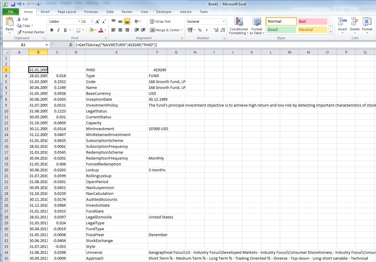 Excel AddIn